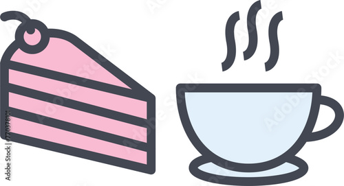 Coffee Served Vector Icon