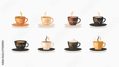 Coffee vector icon flat design best vector icon Flat