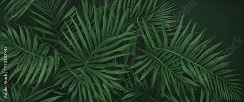 tropical leaves dark green background colorful background