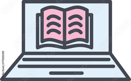 Online Books Vector Icon