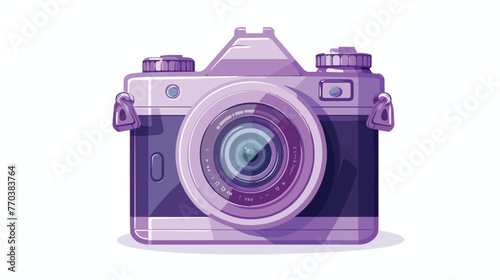 purple emblem computer camera icon vector illustration photo