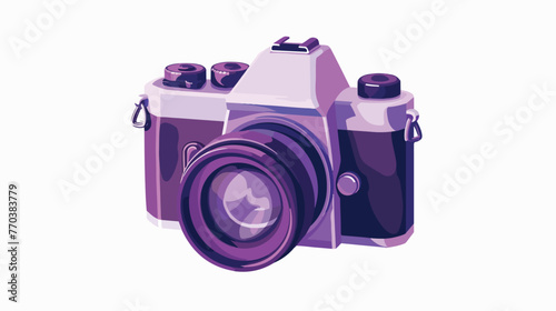purple emblem computer camera icon vector illustration photo