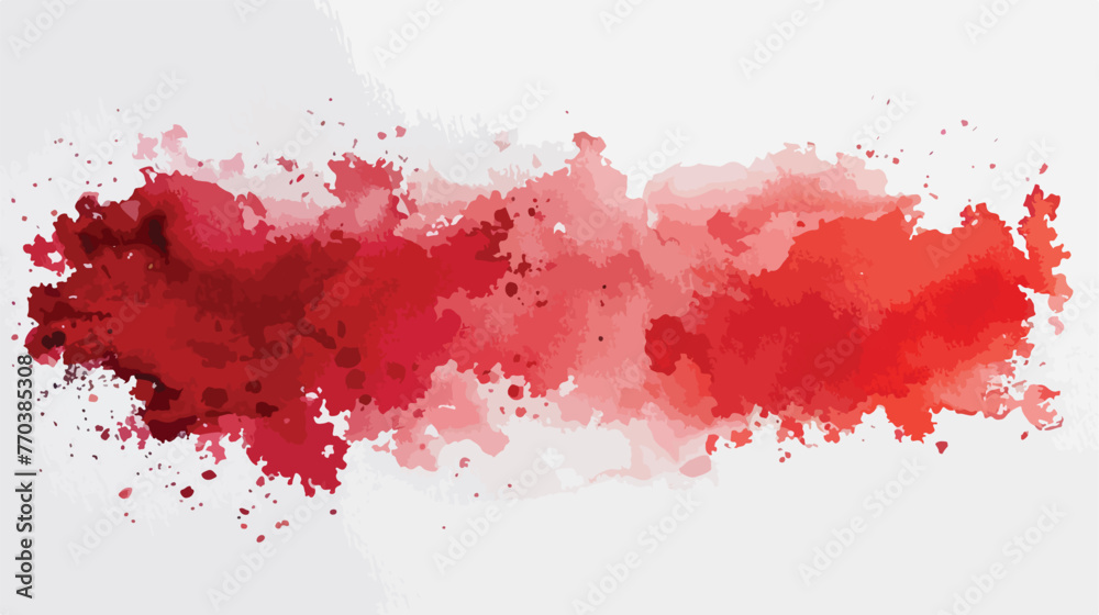 Red ink and watercolor textures on white paper background