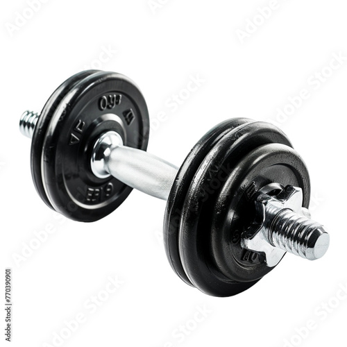 Weightlifting dumbbells on a transparent background 