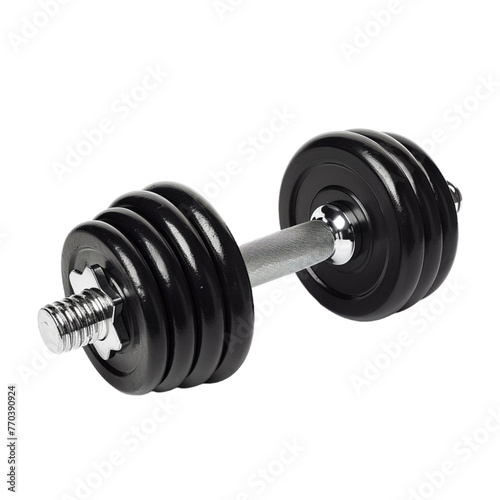 Weightlifting dumbbells on a transparent background 