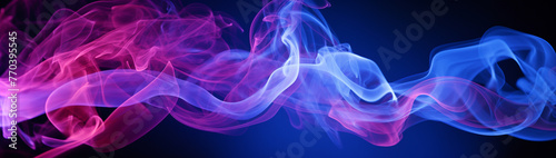 Wallpaper Mural Ethereal smoke trails from incense, colored by ultraviolet light. Torontodigital.ca
