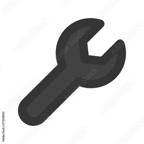 wrench line color icon