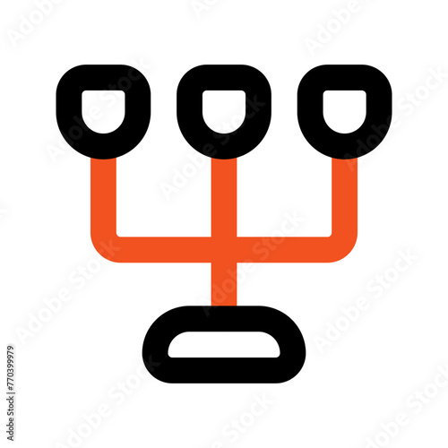 candle holder outline color icon