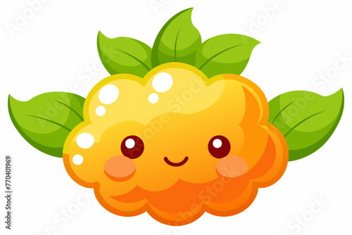 cloudberry silhouette vector illustration