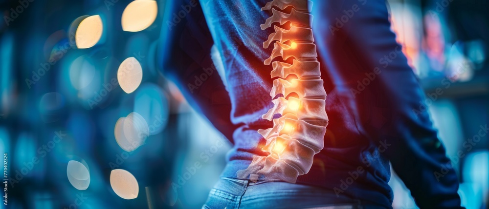 Fototapeta premium a herniated disc causing tingling