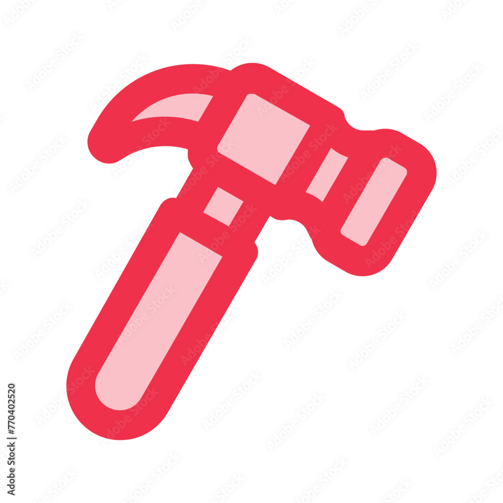 Obraz premium hammer outline fill icon