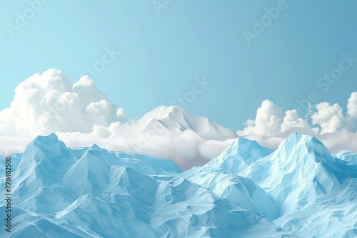 A large mountain covered in snow © toonsteb