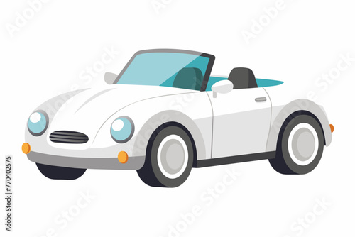 convertible car silhouette vector illustration