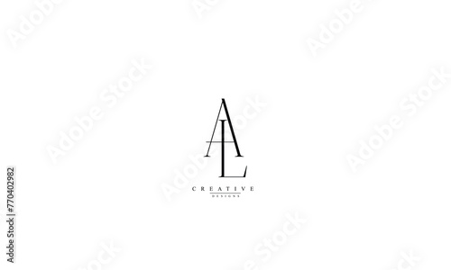 Alphabet letters Initials Monogram logo AL LA A L