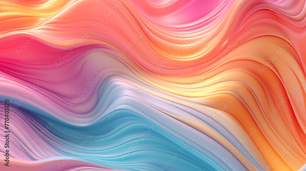 Fond d'écran coloré pastel abstrait. Vagues de couleurs modernes 4k