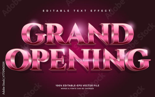 Gold rose Grand opening editable text effect template