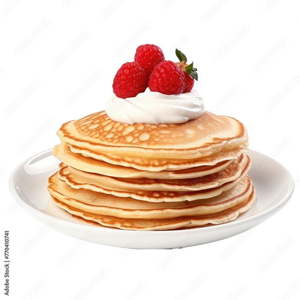 tasty pancakes isolated on white