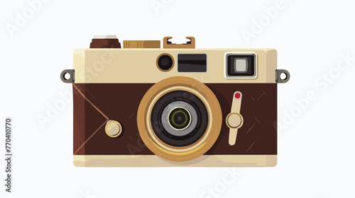 Vintage Camera Icon. Vector . Flat vector isolated o