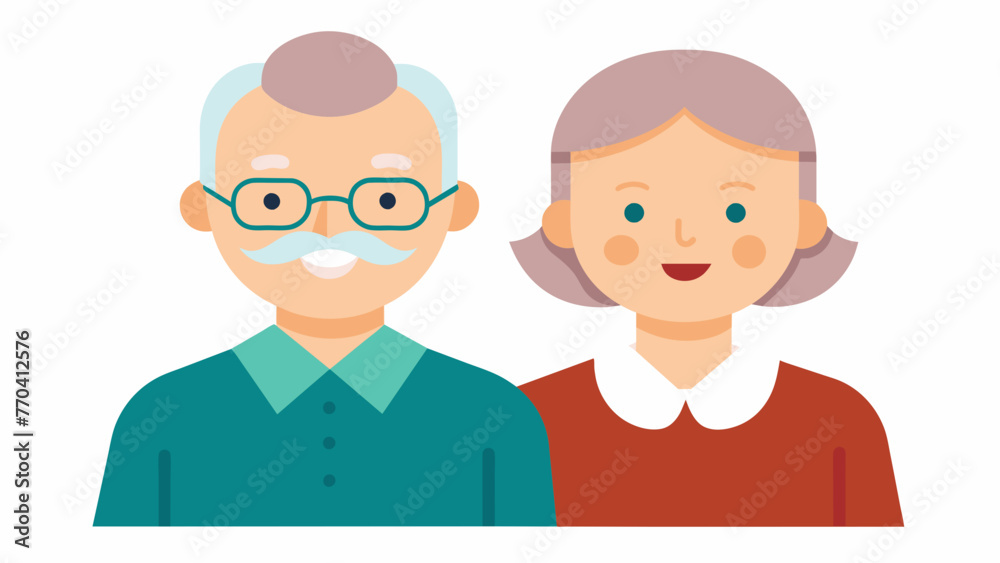 grandparents silhouette vector illustration grandparents silhouette vector illustration