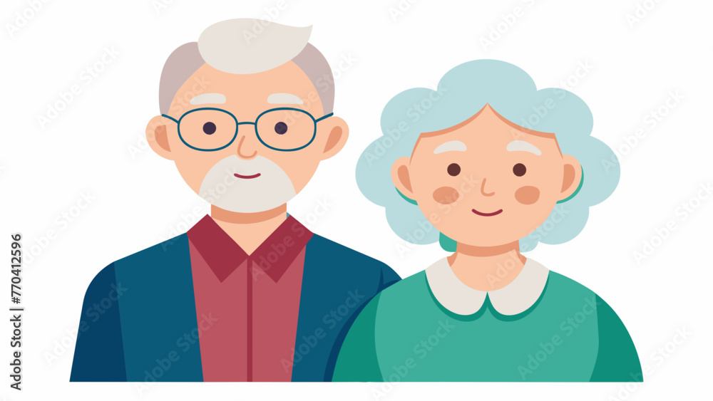 grandparents silhouette vector illustration grandparents silhouette vector illustration