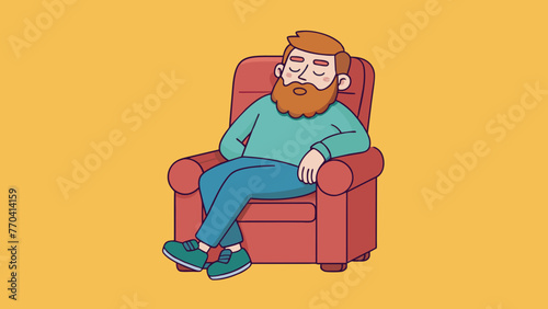 armchair and sleeps silhouette vector illustration photo