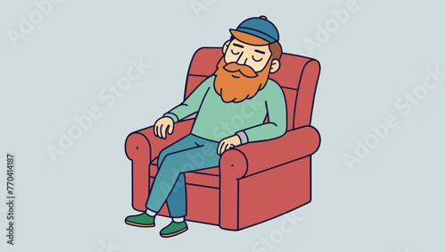 armchair and sleeps silhouette vector illustration photo