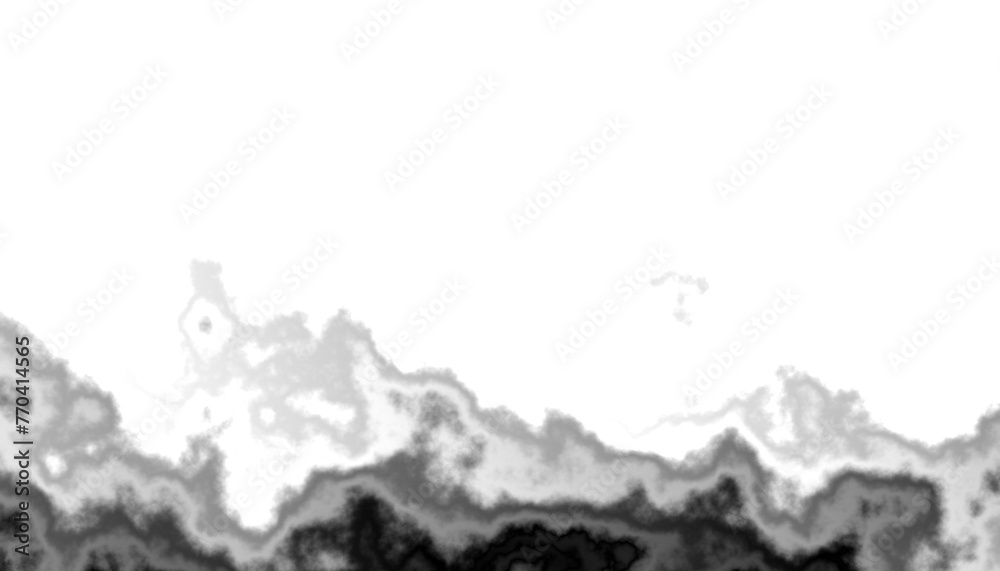 Obraz premium Black smoke steam isolated transparent background. Fog and mist effect for text or space. Overlay with transparent background