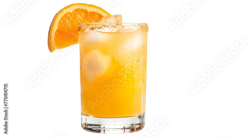 Harvey wallbanger cocktail isolated on white background photo