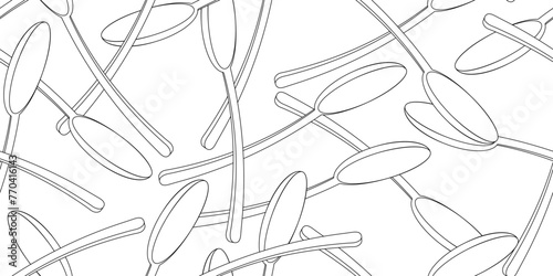 stack of spoons seamless pattern