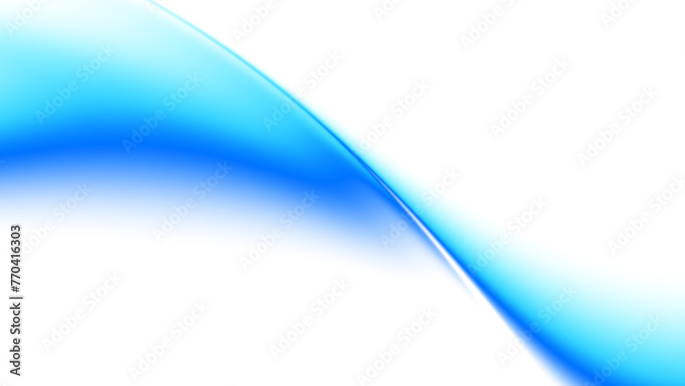 Obraz premium Blurred transparent gradient background. Elegant blue wavy line on Transparent png overlay background