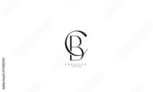 Alphabet letters Initials Monogram logo BC 