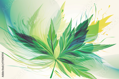 Marijuana leaf  marijuana leaves seamless pattern Cannabis Green abstract background. Luxury Elegance, flat style for web, mag, textile, fabric, etc.