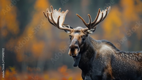 Moose in a nature photography workshop  scenic antlers