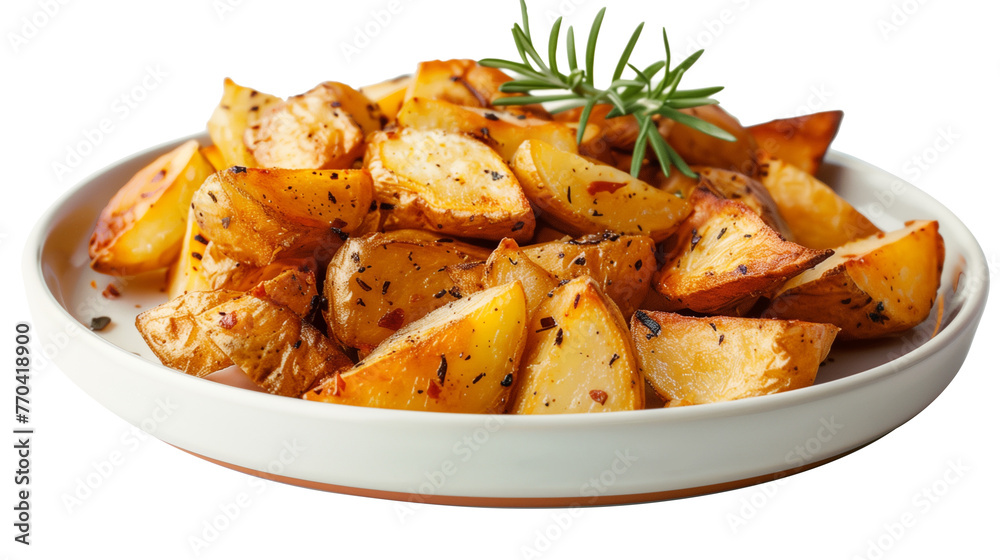 Home fries isolated on white background Home fries isolated on white background