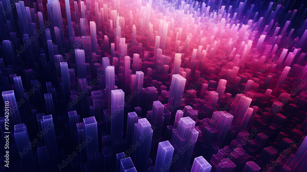 Fototapeta premium 3D square shape generated abstract
