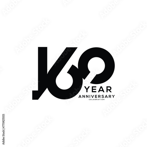 160 logo, 160 Year Anniversary Logo, Black Color, Vector Template Design element for birthday, invitation, wedding, jubilee and greeting card illustration.