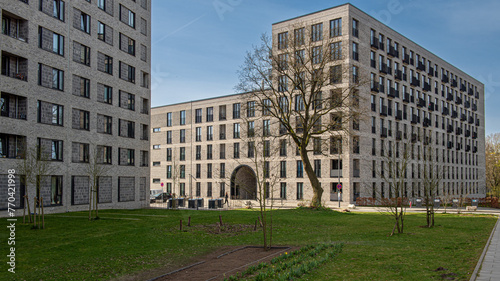 Neubau-Wohnungen in Hamburg, Pergolenviertel. 1700 Mietwohnungen (Teils Sozialwohnungen, aber auch Eigentum) wurden bis 2023 neu gebaut
