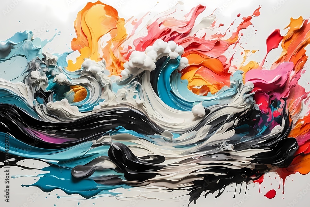 Japanese zen style abstract art illustration using brush stroke style ...