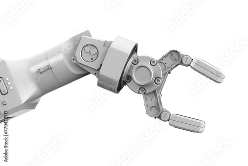 Ai robotic arm isolated on white background