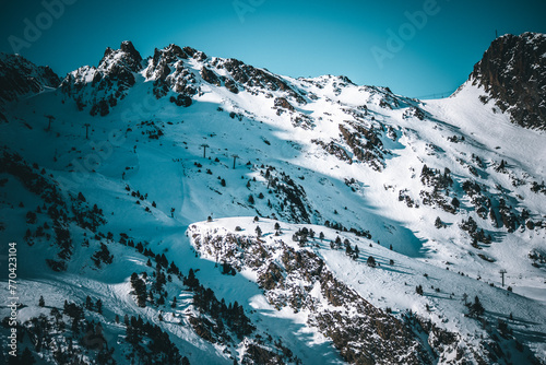 Arcalis ski station - Andorra - Alpine Serenity: Ski Lifts and Snow-Capped Peaks photo