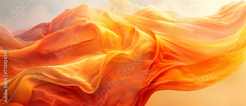 Abstract yellow and orange banner texture with abstract waves.