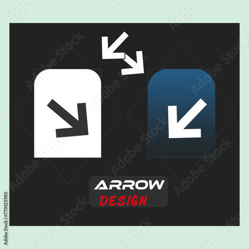 
icon set icon design a black sign that says arrow and logo on it,
 photo