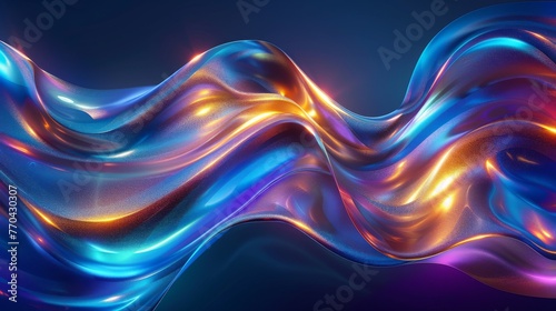 Abstract Futuristic colorful wave background