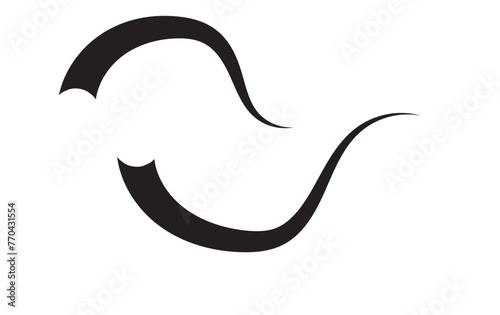 Swoosh line vector  underline swish  stroke swash swirl  curly hand drawn text calligraphic brush tail  black fireworks icon set isolated on white background. Doodle decorative illustration