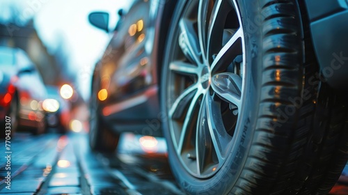 Car care maintenance and servicing  Tires in the auto repair service center  customer of a tire dealer  repairing change spare part problem and insurance service support the range of car check.