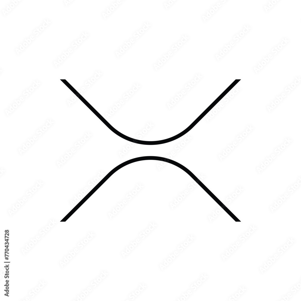 Obraz premium a modern and elegant crypto xrp icon, this is what many companies usually use