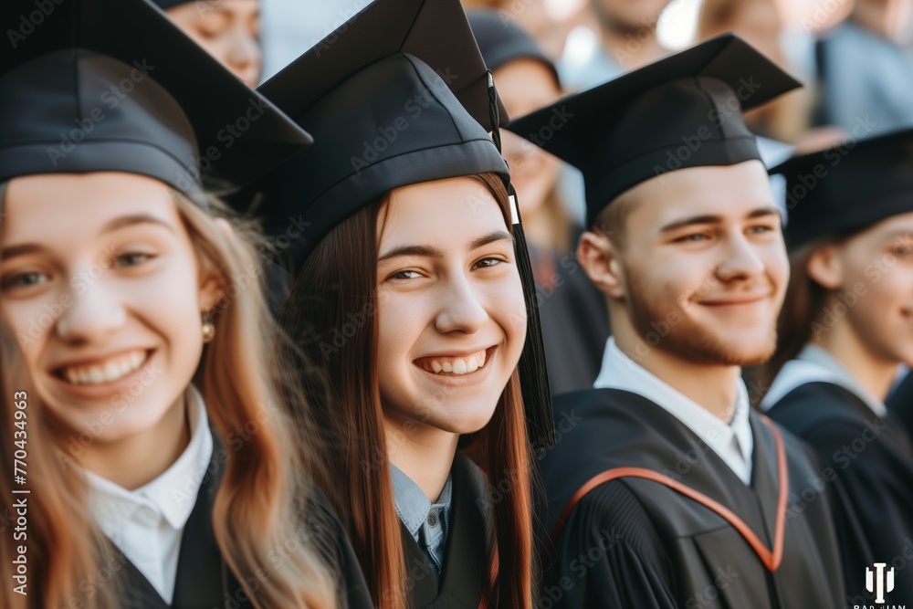 Cute college graduates at graduation Cute college graduates at graduation