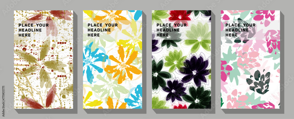 Fall background with plant elements. Text design. Fall background with plant elements. Text design.