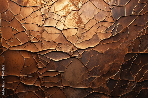 Detailed image showing the intricate patterns formed by cracked earth, suggesting dryness and desert climate