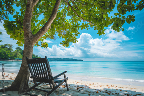 photo beautiful tropical beach and sea